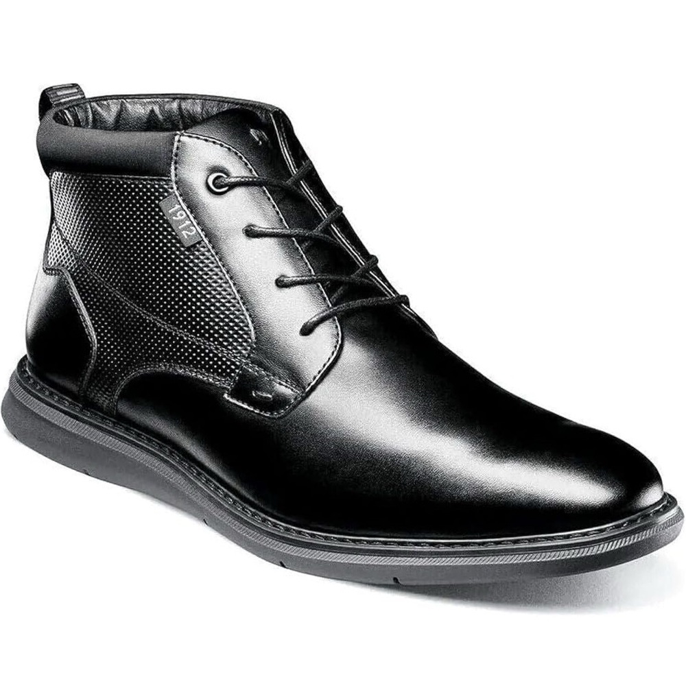 Men's Black Leather Chukka Boots